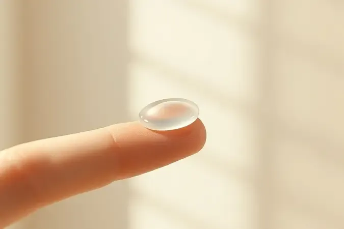 Render 3D minimalista mostrando quantidade ideal de hidratante em gel na ponta do dedo para aplicação facial.