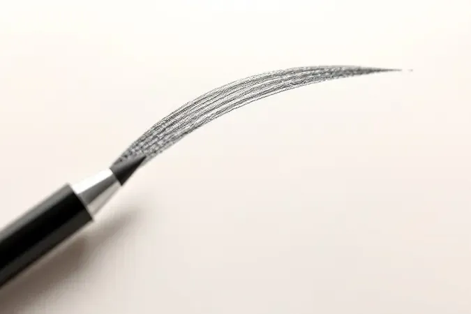 Conceito de aplicação precisa de delineador com traço limpo e definido em renderização 3D