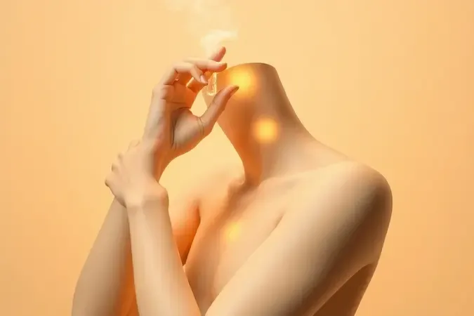 Ilustração 3D mostrando pontos de pulsação para aplicação correta de perfume e prolongar sua fixação.