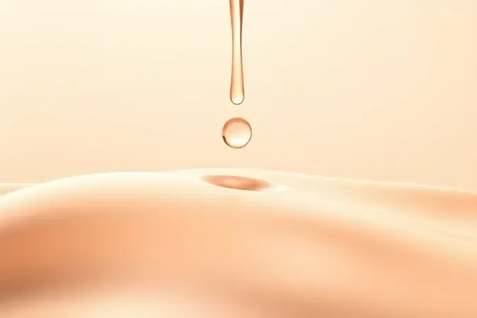 Render 3D conceitual mostrando hidratação profunda da pele e gotas de sérum simbolizando os benefícios rejuvenescedores das máscaras faciais.