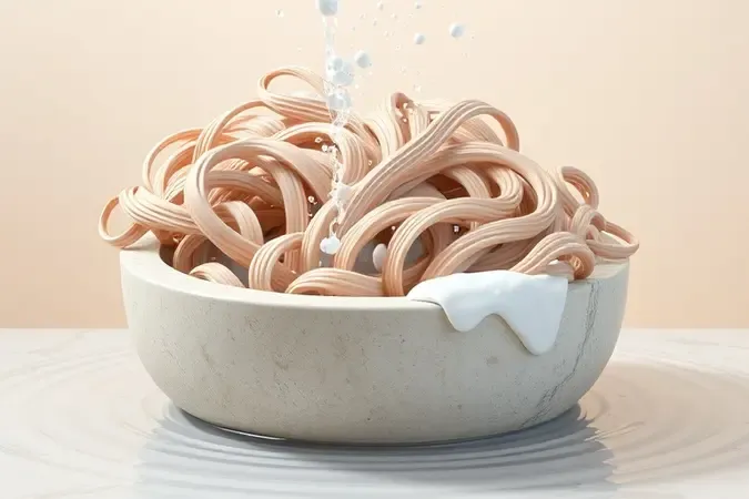 Render 3D conceitual de fios cacheados sendo lavados com água e espuma suave de forma correta