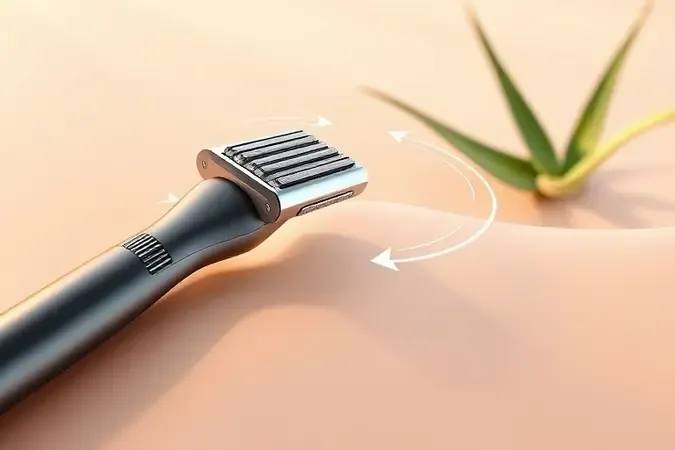 Técnica correta de uso do barbeador shaver para barbear rente sem irritação em renderização 3D conceitual