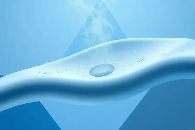 Render 3D conceitual de controle de transpiração com gotículas de água e névoa refrescante