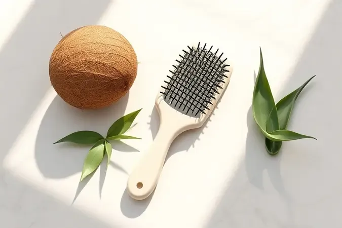 Cuidados com escova e ingredientes naturais para cabelos saudáveis durante a gestação.