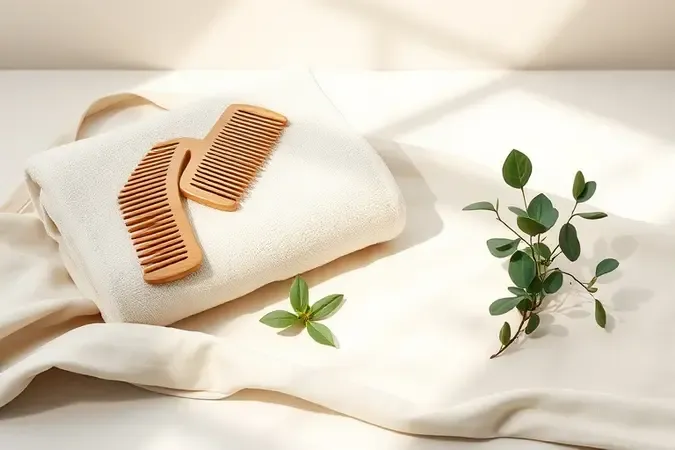 Acessórios e cuidados diários para cabelo saudável em composição 3D conceitual