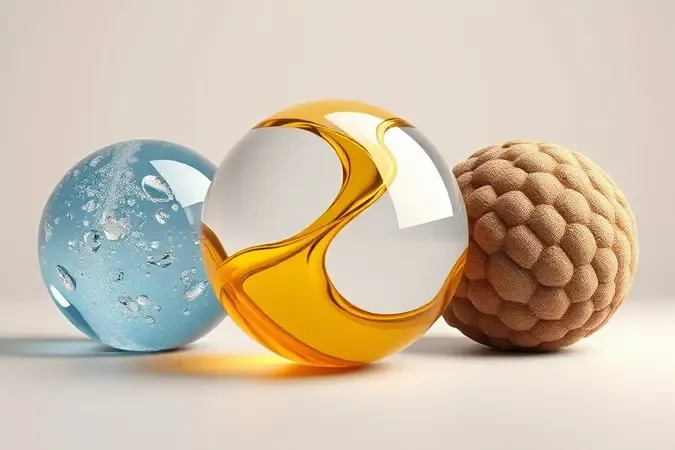 Comparação visual 3D entre hidratação, nutrição e reconstrução capilar para cabelos cacheados.