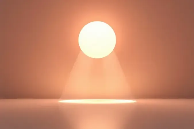 Raios UVA e UVB representados em render 3D com sol estilizado e superfície limpa