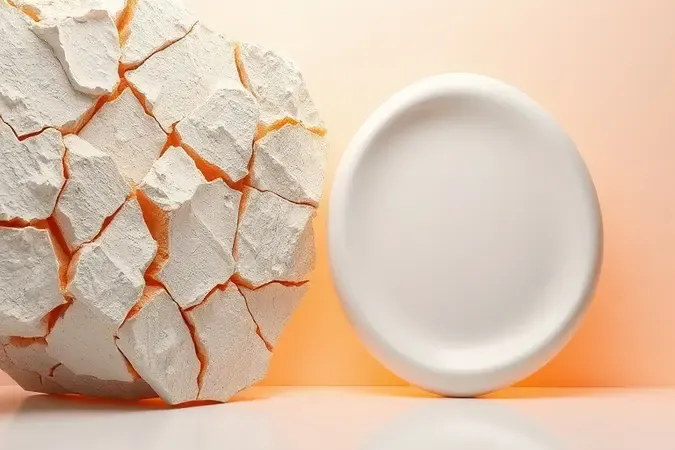 Erros comuns na esfoliação corporal representados por texturas em render 3D.