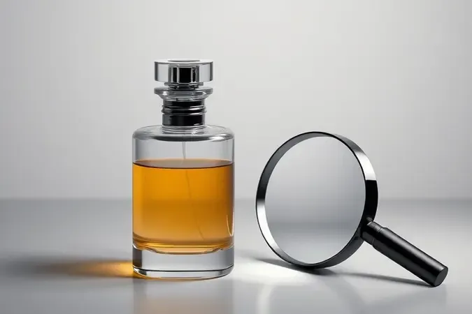 Verificação de autenticidade de perfume árabe masculino em cena 3D conceitual
