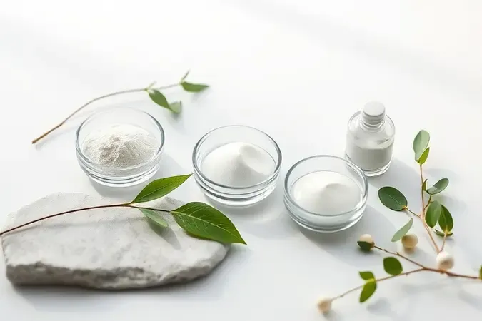 Ingredientes para evitar em desodorante em renderização 3D minimalista