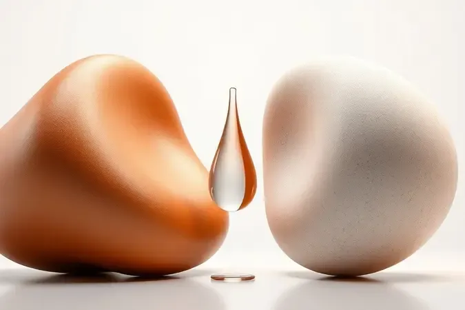 Comparação conceitual 3D entre pele hidratada e pele ressecada ilustrando a necessidade de hidratação extra para pele negra.
