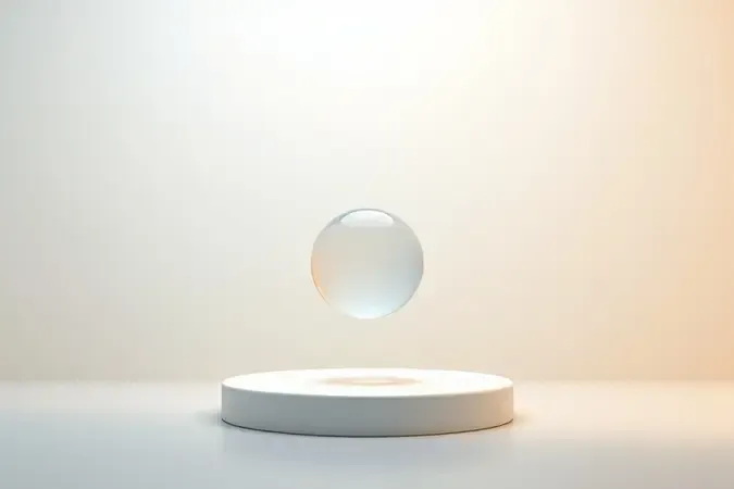 Representação 3D conceitual de escala de pH equilibrado com elementos esféricos para escolha de sabonete corporal.
