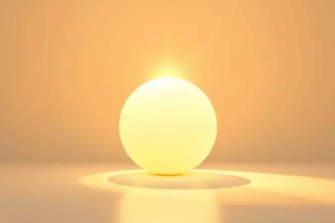 Renderização 3D conceitual de primer facial com proteção solar representado por raios solares suaves.